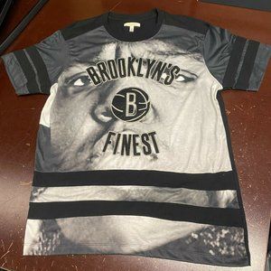 Smith And Graham Mens Gray Black Brooklyns Finest Graphic Pullover T Shirt Sz L